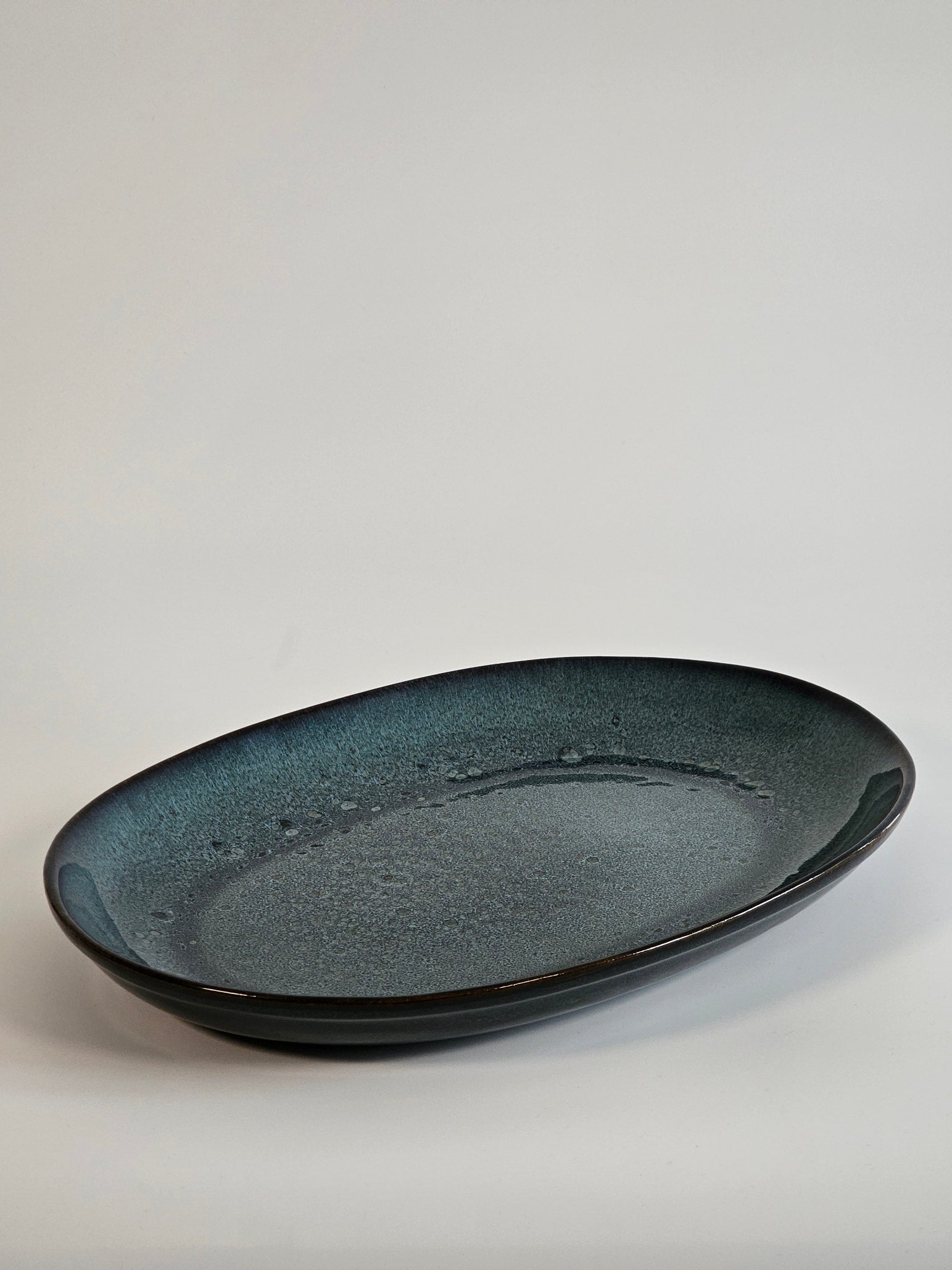 FUENTE GRES OVAL AZUL
