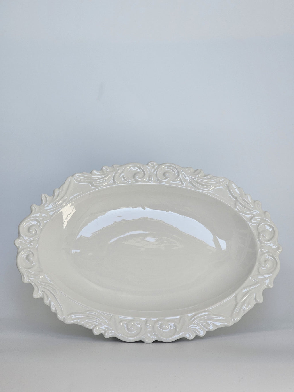 FUENTE PORCELANA BLANCA VINTAGE