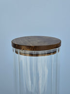 BOTE VIDRIO TAPA ACACIA