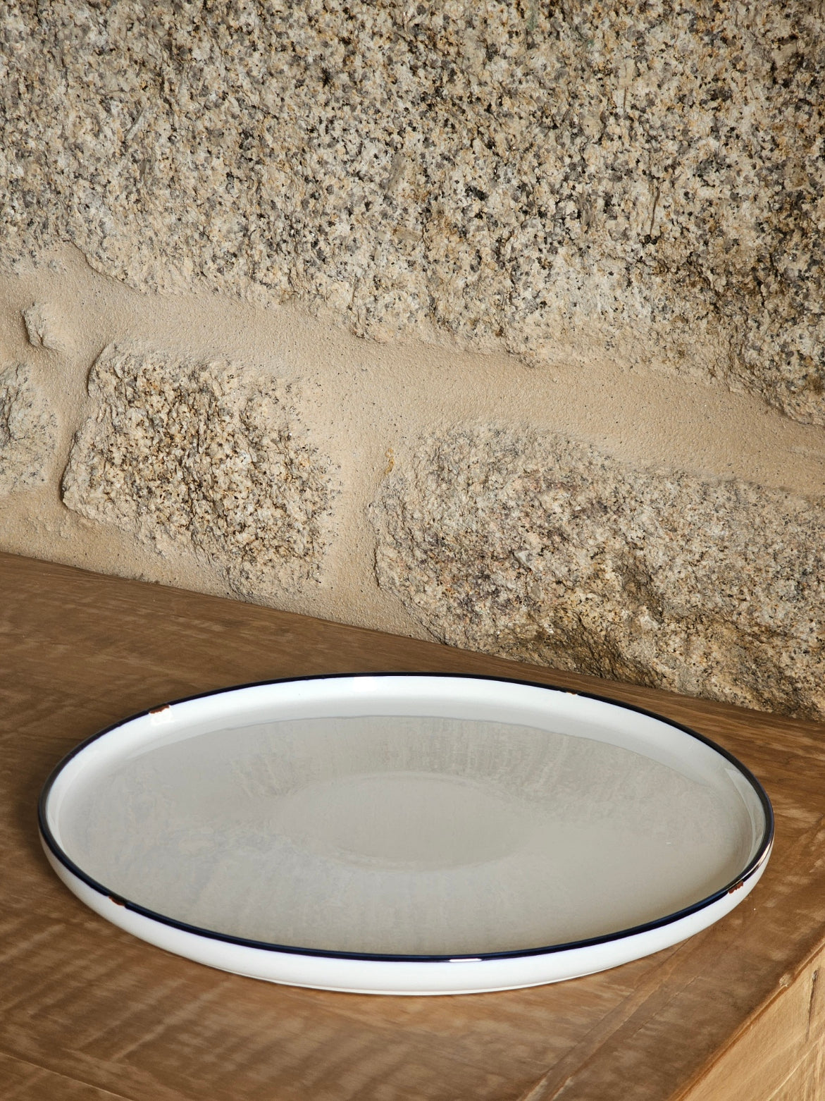 FUENTE REDONDA PORCELANA FILO AZUL