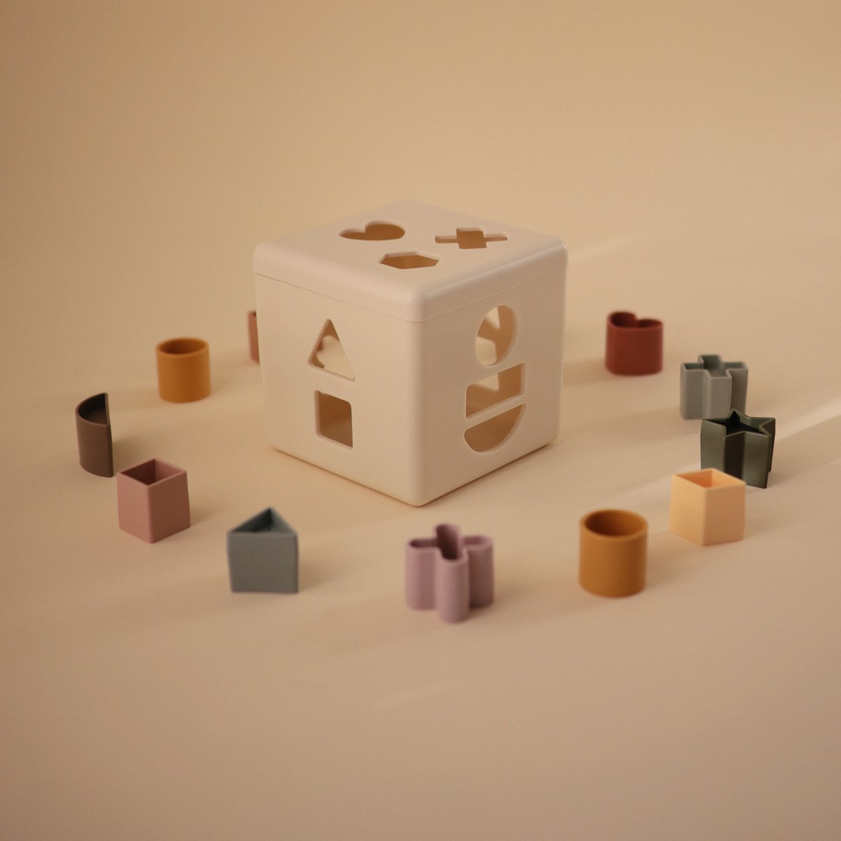 CUBO DIDÁCTICO FIGURAS GEOMÉTRICAS ORIGINAL MUSHIE