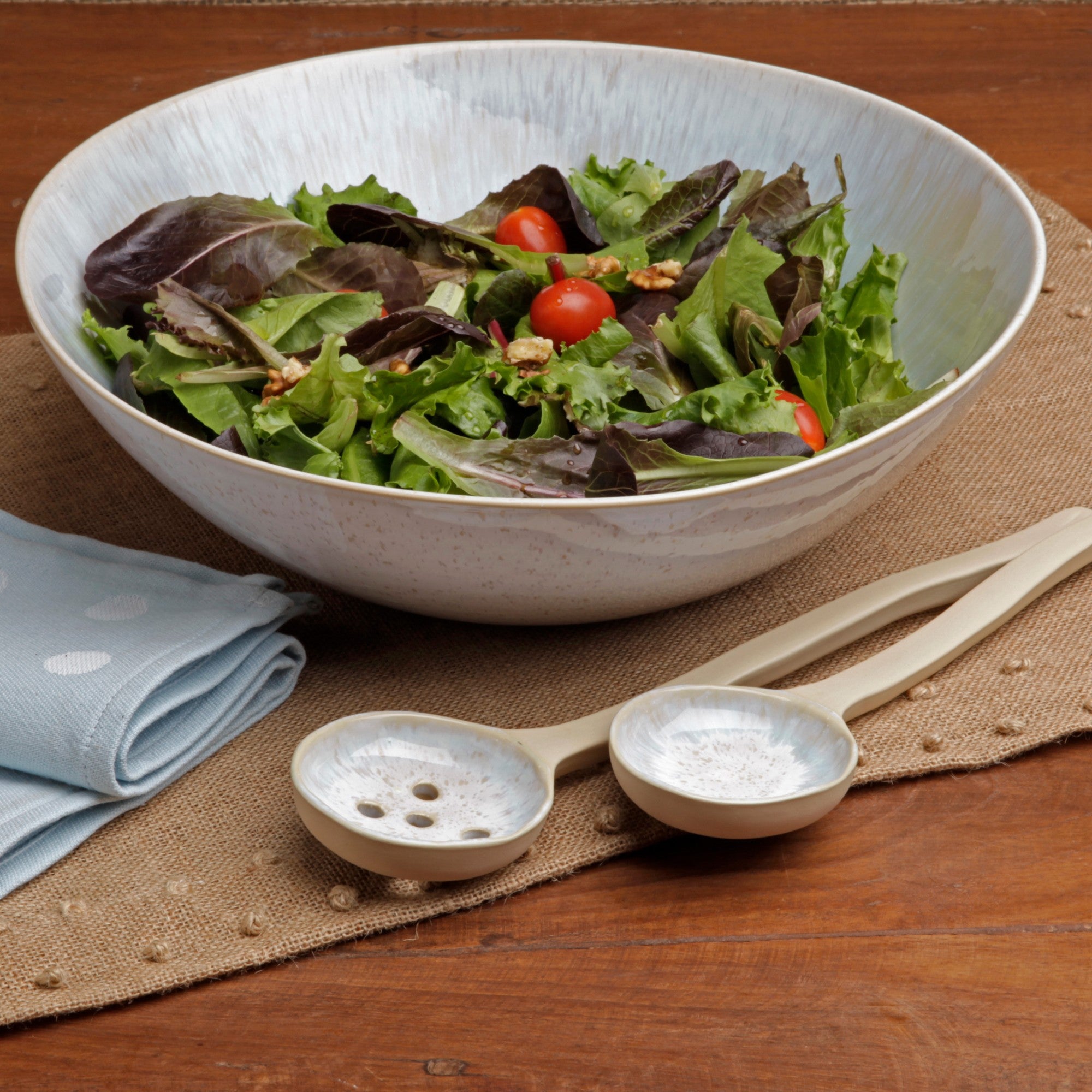 SET UTENSILIOS ENSALADA GRES EIVISSA CASAFINA