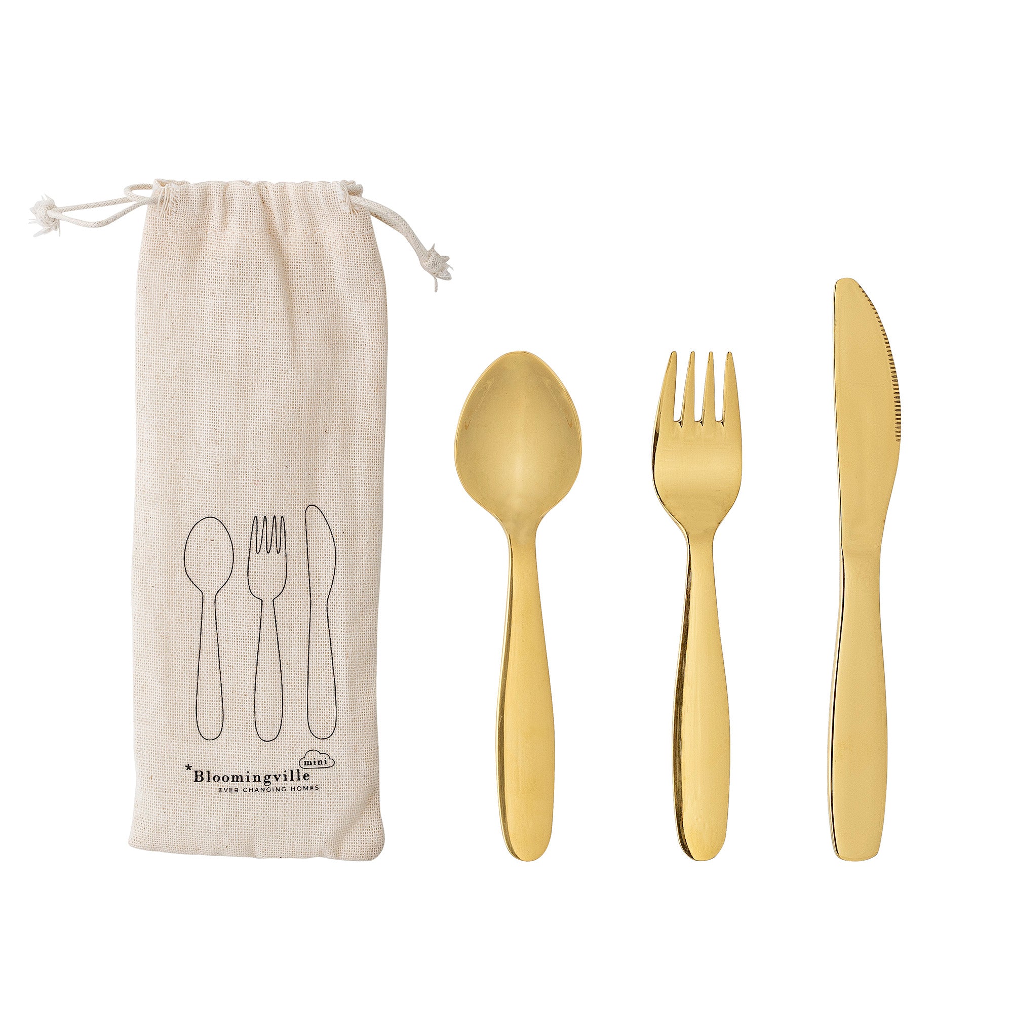 CUBIERTOS INFANTILES ALLY ACERO INOX. BLOOMINGVILLE (SET DE 3)