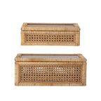 CAJA RATÁN Y CRISTAL LALLY BLOOMINGVILLE (SET DE 2)