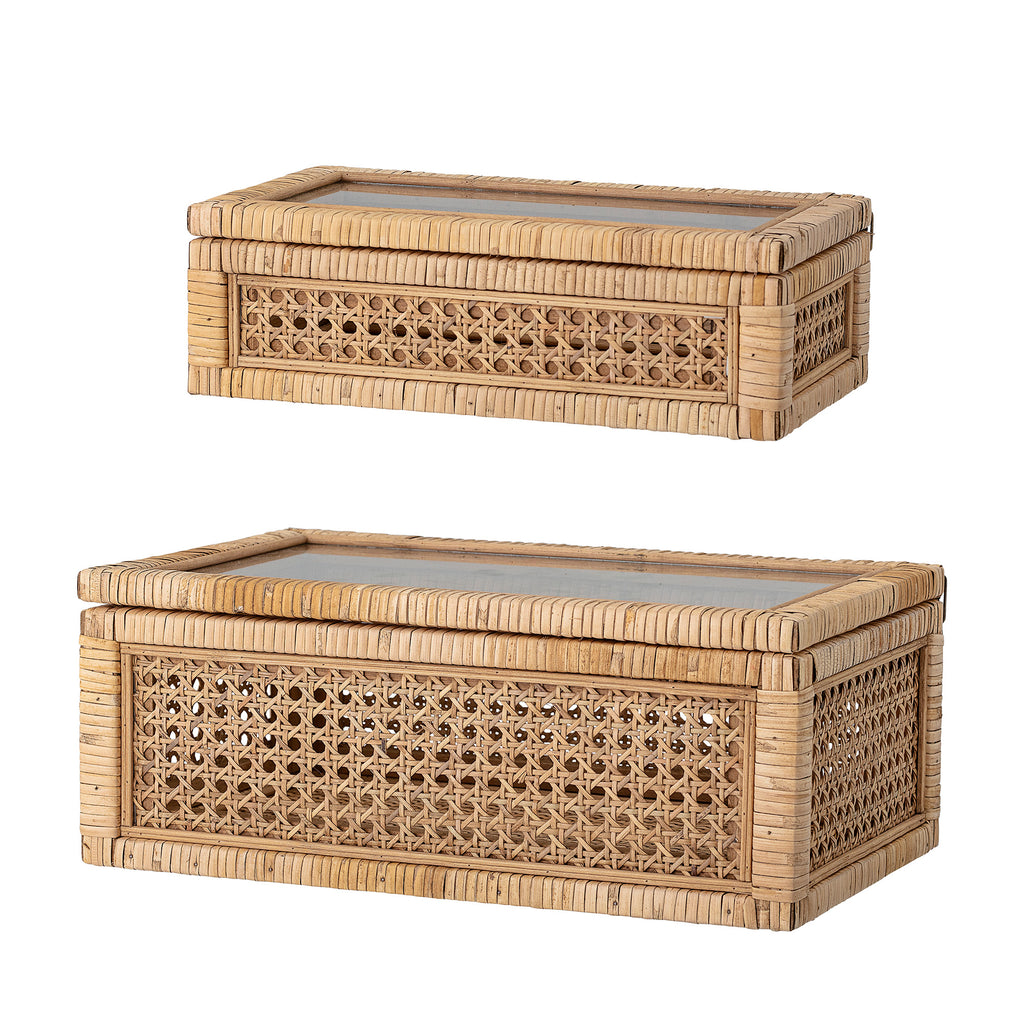 CAJA RATÁN Y CRISTAL LALLY BLOOMINGVILLE (SET DE 2)