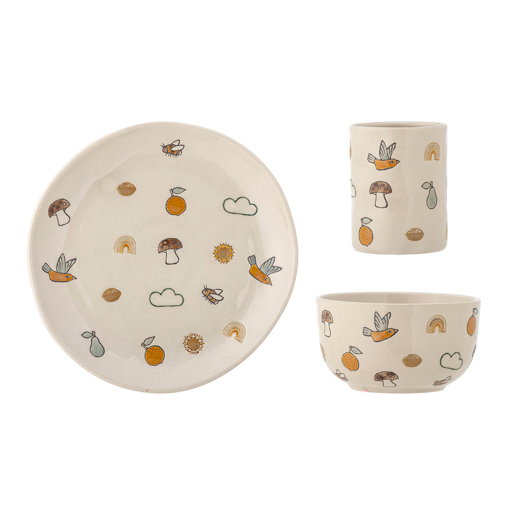SET DE VAJILLA INFANTIL GRES AGNES BLOOMINGVILLE (3 PIEZAS)