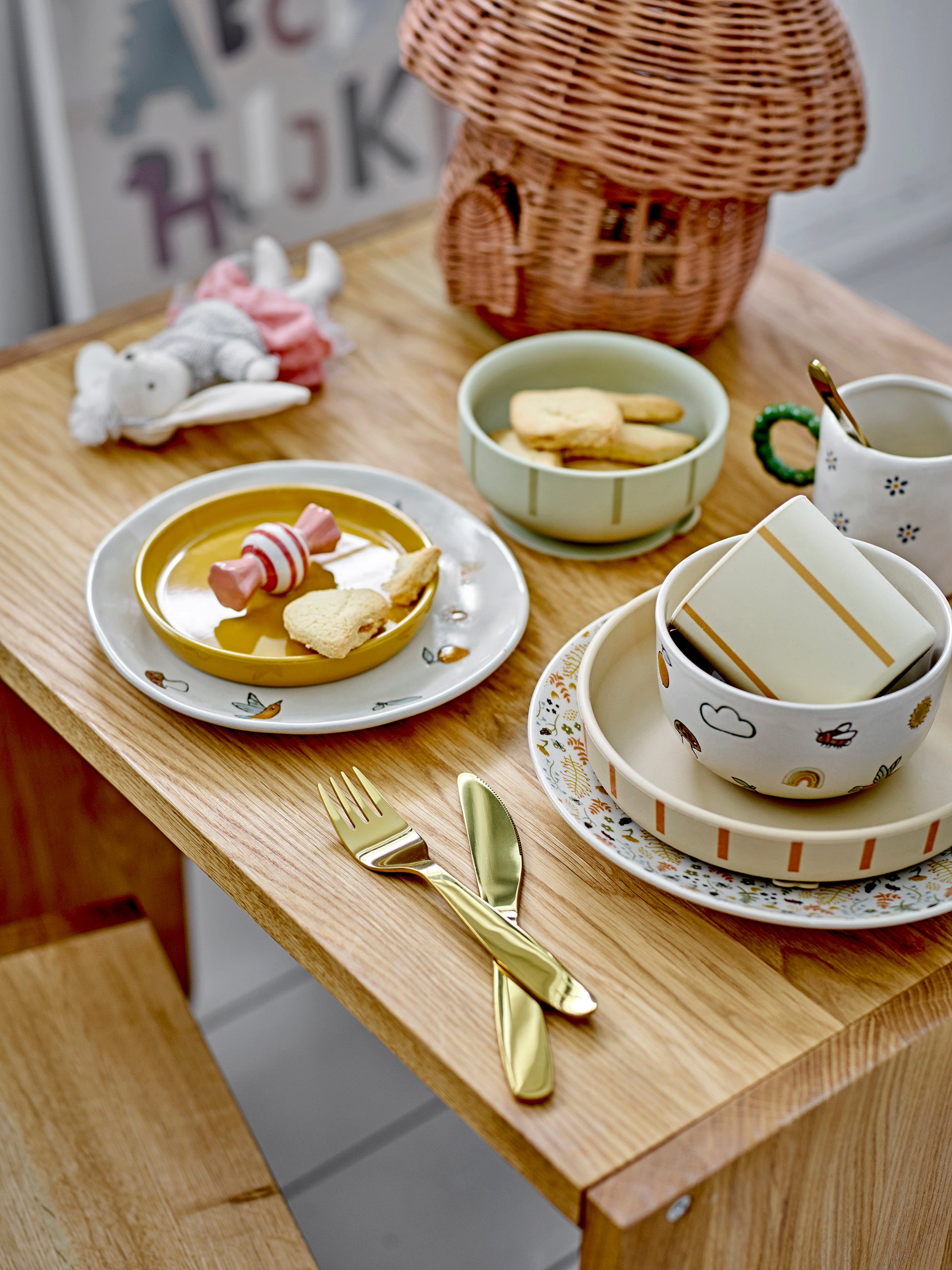 SET DE VAJILLA INFANTIL GRES AGNES BLOOMINGVILLE (3 PIEZAS)