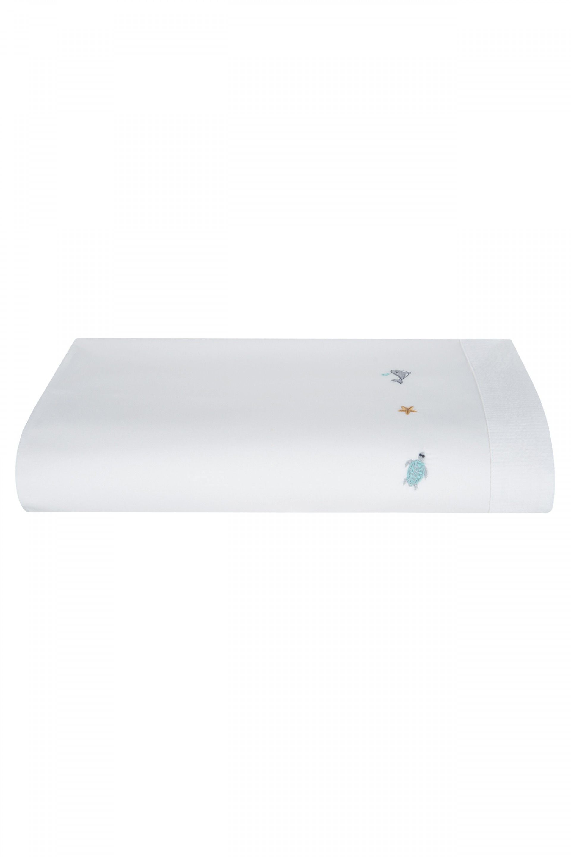 JUEGO SÁBANAS CUNA PERCAL 200 HILOS MAR