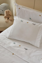 JUEGO SÁBANAS CUNA PERCAL 200 HILOS MAR